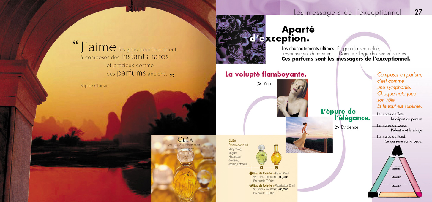 double-page introduction parfum
