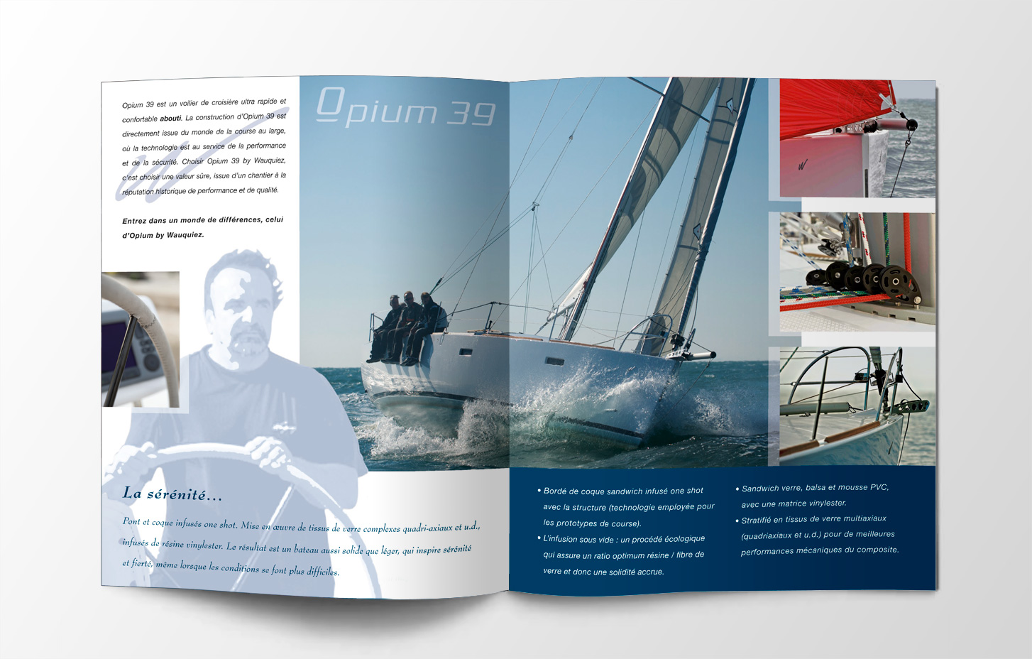 brochure A4 pour un voilier